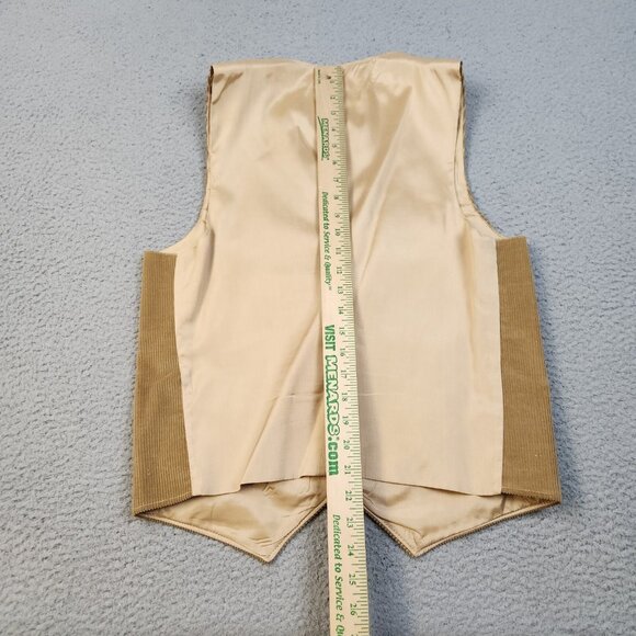 Vintage 70s Vest Mens 36 Brown Corduroy Button Suit Jacket Western - Picture 6 of 6